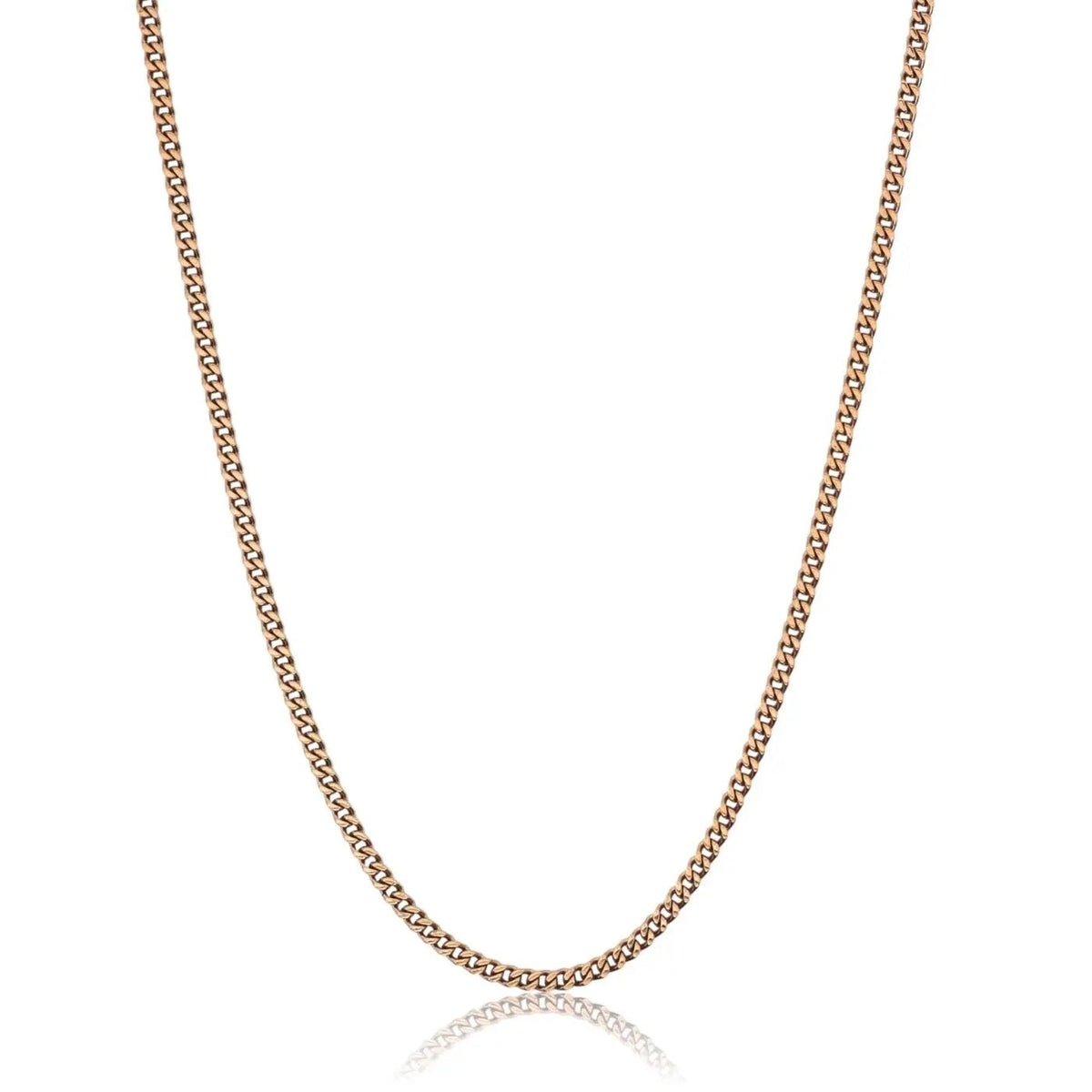 3mm Micro Cuban Necklace - Rose Gold - Tyresse