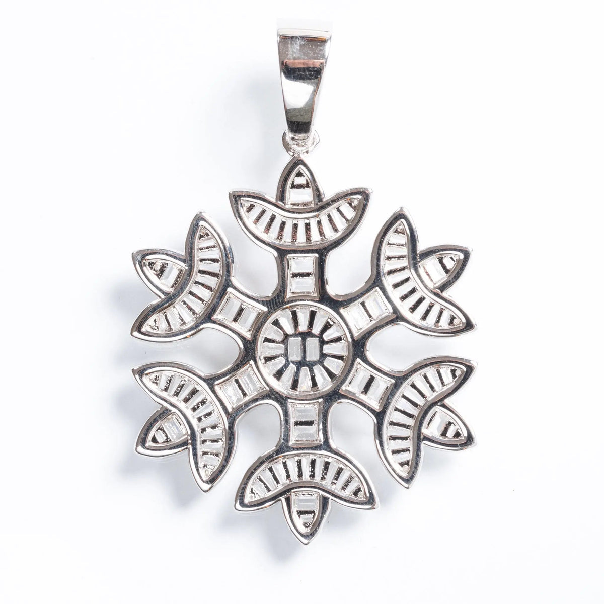 Tyresse Iced Snowflake Pendant - Silver