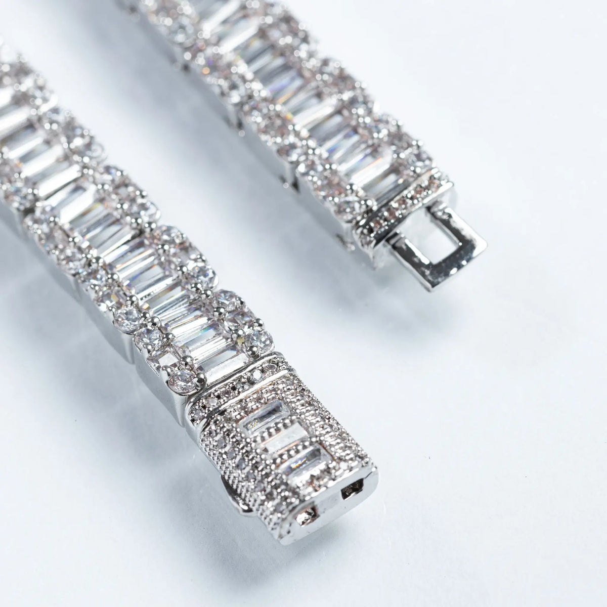 Tyresse 8mm Baguette Chain + Bracelet - White Gold