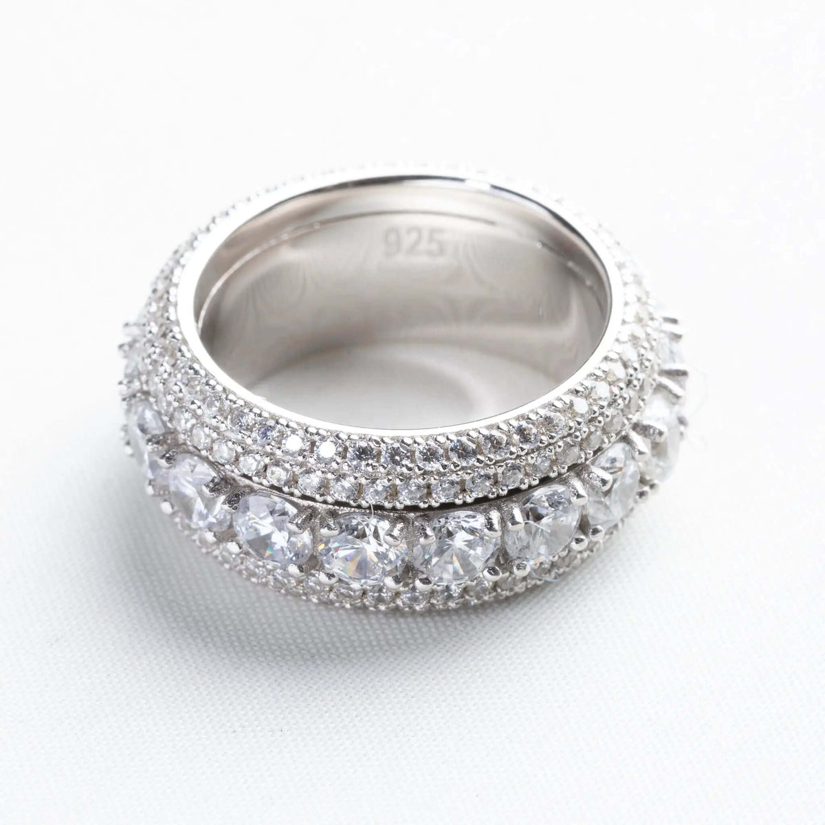 Sterling Silver White Gold Spinning Ring Drip Store WorldWide