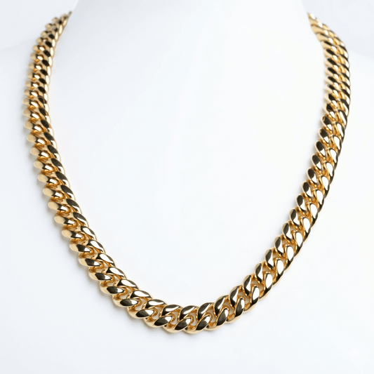 14mm Miami Cuban Link Chain - Gold - Tyresse