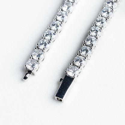  Tyresse 4mm Tennis Necklace - White Gold