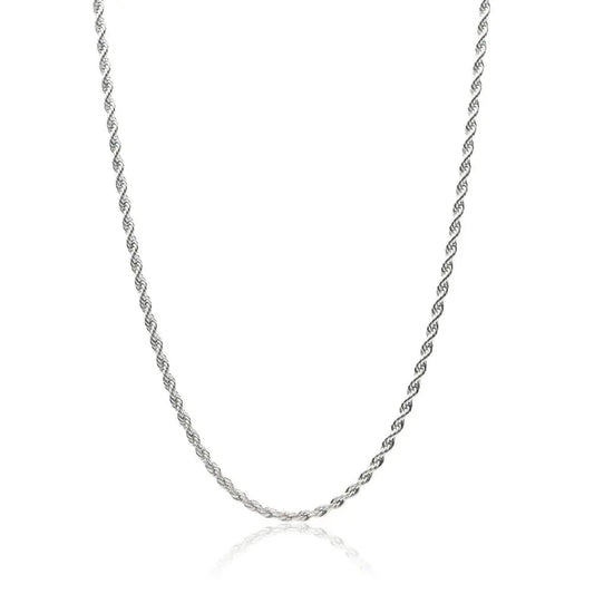  Tyresse 3mm Rope Necklace - Silver