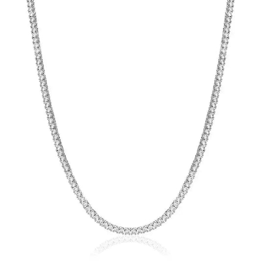 Tyresse  4mm Tennis Necklace - Silver
