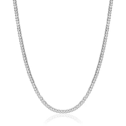  Tyresse 4mm Tennis Necklace - White Gold