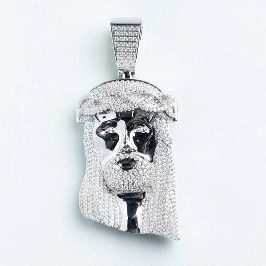  Tyresse Iced Xl Jesus Pendant - Silver