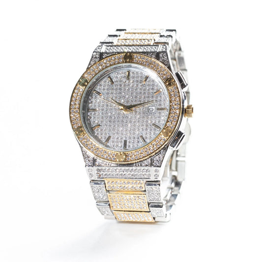 Bigface Hiphop Watch In Gold Two Tone Drip Store WorldWide